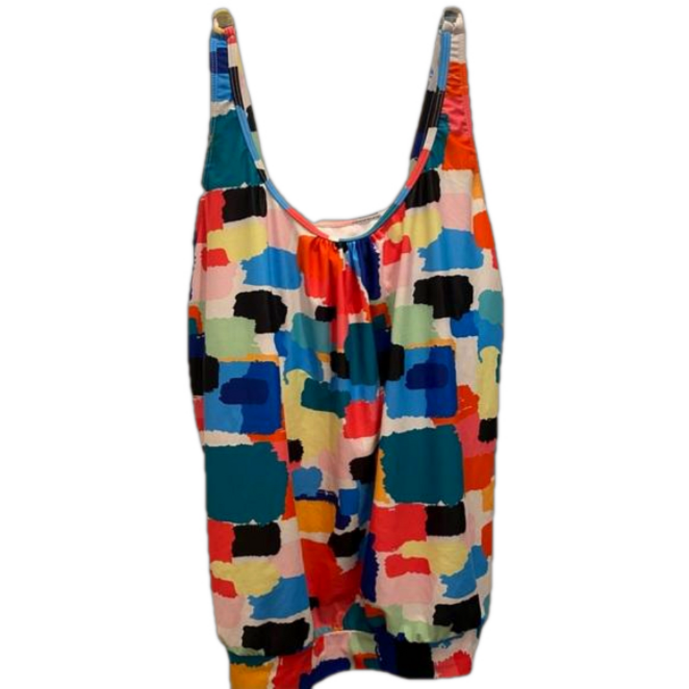 Multicolor Abstract Print One-Piece Swimsuit